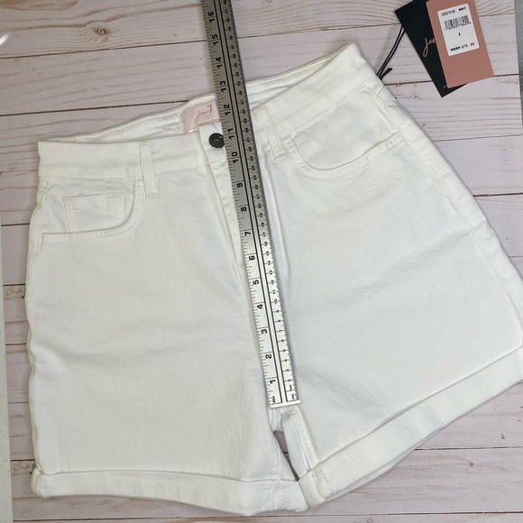 Jen7 High Rise MidRoll White Jean Shorts 4 NWT - Picture 7 of 14